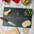 Personalised 'King Of The Kitchen' Slate Serving Board