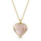 18 K Gold Plated Mother Of Pearl Heart Locket, Gold