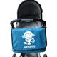 Personalised Baby Change Bag, Black/Aqua/Blue