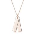 Personalised Twin Tag Rose Gold Plated Necklace, Gold
