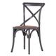 Grey Rattan Seat Cross Back Dining Chair