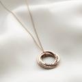 Personalised Rose Gold Russian Ring Necklace, Gold