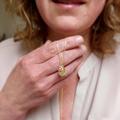 July Birthflower Birthstone Gold Plated Necklace 925, Gold