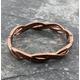 Hinged Celtic Twist Dark Copper Tone Bangle