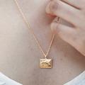 Sky Goddess Gold Plated Necklace, Gold