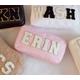 Personalised Cosmetic Make Up Bags With Glitter Letters
