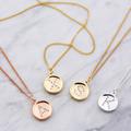Crystal Initial Necklace, Silver/Gold/Rose Gold