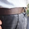 Personalised Engraved Leather Golfers Belt
