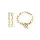 Gold Vermeil Chunky Chain Bracelet And Earrings Set, Gold