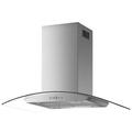 Culina ISLA90SS 90cm Curved Glass Island Chimney Hood in St Steel