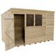 10x6ft Forest Wooden Overlap Pressure Treated Pent Shed -incl. Installation