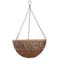 35 cm Distress Finish Hanging Basket with Coco Liner