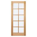 SA Internal Glazed Unfinished Oak 10 Lite Door - 838 x 1981mm