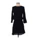 Express Casual Dress - Sweater Dress: Black Dresses - Women's Size X-Small