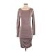 Express Casual Dress - Sweater Dress: Brown Dresses - Women's Size Small