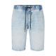 TOM TAILOR DENIM Herren Denim Shorts mit elastischem Bund, blau, Uni, Gr. S