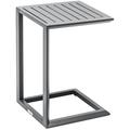 Table d appoint de jardin carrée Evasion graphite 38x38cm en aluminium traité époxy - Hespéride