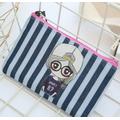 Hot sell-2023 candy color striped cosmetic bags/coin purses/wallets holders