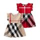 Summer Baby Girls Princess Dresses Kids Sleeveless Vest Dress Cotton Children Plaid Skirts Girl Skirt 1-7 Years