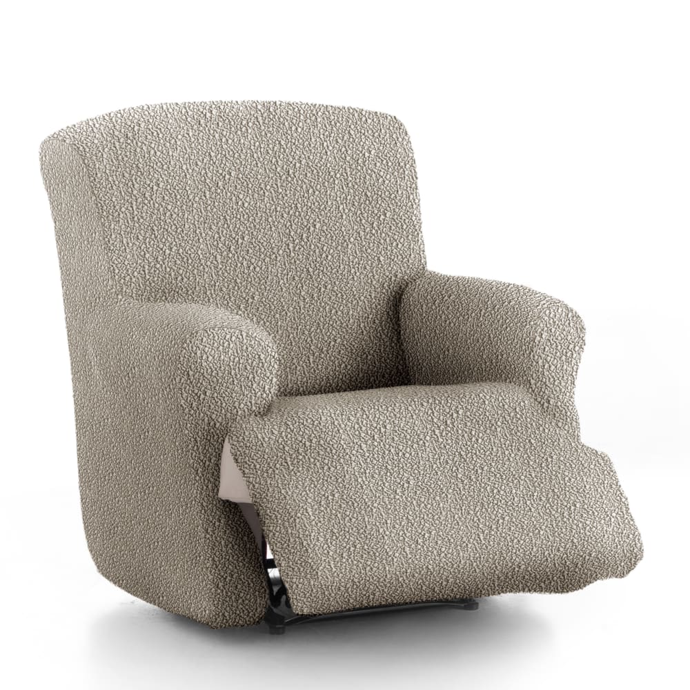 Housse de fauteuil relax XL extensible taupe 60 - 110 cm