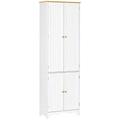 HOMCOM Freestanding Kitchen Cupboard 4-door Storage Cabinet With 4 Shelves - White