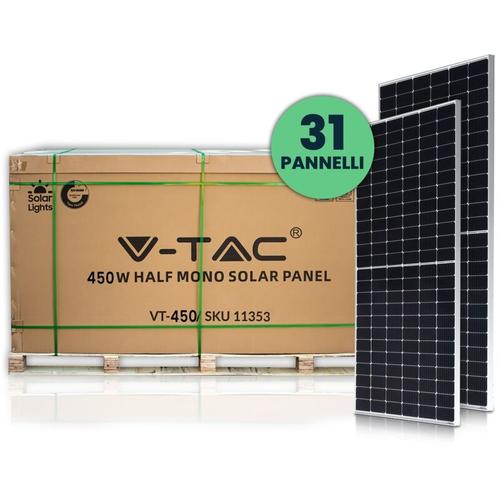 V-tac - Photovoltaik-Kit 17KW Palette 31 Stück Monokristallines Photovoltaik-Solarmodul 545W 1500V