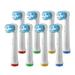 Unique Bargains 8pcs Electric Toothbrush Replacement Heads Kit White Gentle Clean Nylon Bristles