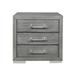 Global Furniture USA Tiffany Silver Nightstand