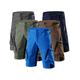 OUTTO 1202 Men's Stretch Zipper Cargo Shorts Summer Fit Quick dry Multi-pocket Cycling Fishing