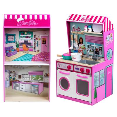 Theo Klein 2 In 1 Barbie Pretend Play Toy Kitchen and Dollhouse for Kids 3 & Up - 17.20