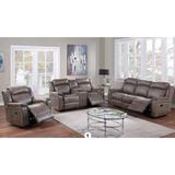 Hollywood Decor 3 Piece Faux Leather Living Room Set Faux Leather/Linen/Microfiber/Microsuede in Brown | 41 H x 83.5 W x 38 D in | Wayfair Living Room Sets