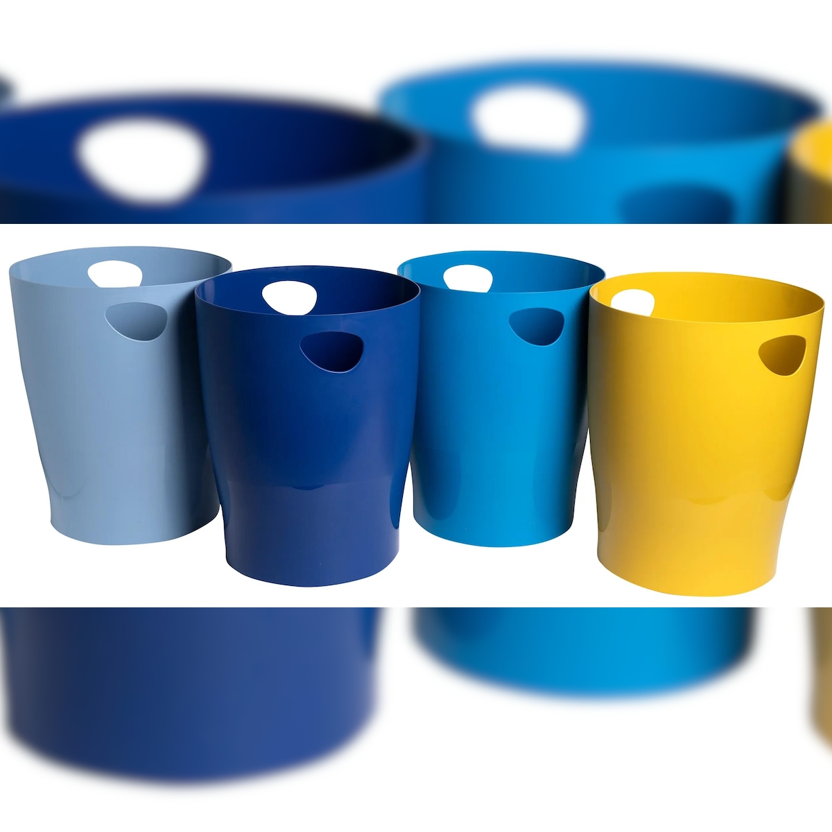 Exacompta 45302D 8x BEE BLUE, Papierkorb ECOBIN, 263x263x335 mm, sortiert - Farben sortiert Image