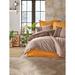 East Urban Home Monongahela Beige/100% Cotton Duvet Cover Set Cotton in Orange | 63" x 87" Duvet Cover + 2 Additional Pieces | Wayfair