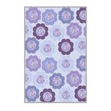 Purple/Red Rectangle 3'3" x 4'11" Area Rug - East Urban Home Floral Machine Made Flatweave Area Rug in 59.0 x 39.0 x 0.31 in blue/indigo | Wayfair