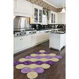 Purple/Beige Novelty 2'7" x 3'11" Area Rug - East Urban Home Novelty Ackerly Abstract Machine Made Flatweave Area Rug in 31.0 x 0.31 in white | Wayfair