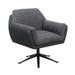 Armchair - Corrigan Studio® Kanisa 30.5" W Swivel Armchair Wood/Polyester in Gray | 32 H x 30.5 W x 28.5 D in | Wayfair