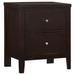 Red Barrel Studio® Gendi 2 - Drawer Nightstand in Black Wood in Black/Brown | 26.25 H x 21.75 W x 15.25 D in | Wayfair