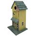 August Grove® Anetta Butterfly Cottage Bird House Wood in Brown/Yellow | 12 H x 6 W x 5.5 D in | Wayfair B0E1AB807E28414F9A759D28325FD09E