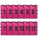 12 PCS Adults Soccer Pinnies Quick Drying Football Team Jerseys Youth Sports Scrimmage Soccer Team Training Numbered Bibs Practice Sports Vest