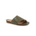 Wide Width Women's Corsica Slides by SoftWalk in Dark Olive (Size 9 W)