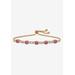 Women's 1.60 Cttw. Birthstone And Cz Gold-Plated Bolo Bracelet 10" by PalmBeach Jewelry in October