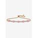 Women's 1.60 Cttw. Birthstone And Cz Gold-Plated Bolo Bracelet 10" by PalmBeach Jewelry in June