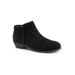 Women's Rocklin Leather Bootie by SoftWalk® in Black Suede (Size 7 1/2 M)