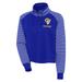 Women's Antigua Royal/White Los Angeles Rams Squad Pullover Top