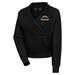 Women's Antigua Black Los Angeles Chargers Point Pullover Hoodie