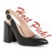 Anthropologie Shoes | Hpshellys London Chester Slingback Pump Black Leather New Nib Women's 38 Chic! | Color: Black | Size: 38