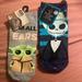 Disney Accessories | Bundle 2pairs 1)Nightmare Before Christmas1)Star Wars No Show Women Socks | Color: Blue/Gray | Size: Shoe Size:4-10
