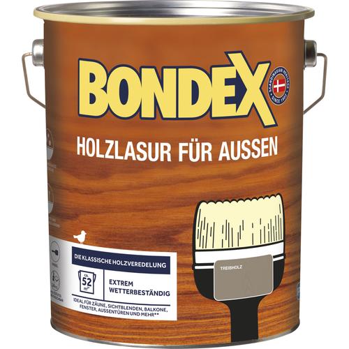 "BONDEX Holzschutzlasur ""HOLZLASUR FÜR AUSSEN"" Farben Gr. 4 l 4 ml, braun (treibholz, braun) Holzlasuren"