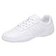 Women's Lace Up Cheerleading Shoes Girls White School Cheer Dance Shoes Gymnastics Tumbling Shoes Competition Training Sneakers White 34