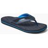 Sandale REEF "THE RIPPER", Gr. 45, blau (schwarz, blau), Synthetik, Textil, unifarben mit Farbeinsatz, sportlich, Schuhe Schlappen Zehentrenner